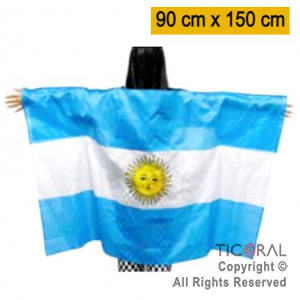 BANDERA DE ARGENTINA CAPA PARA BRAZOS TELA CON SOL 90X150CM